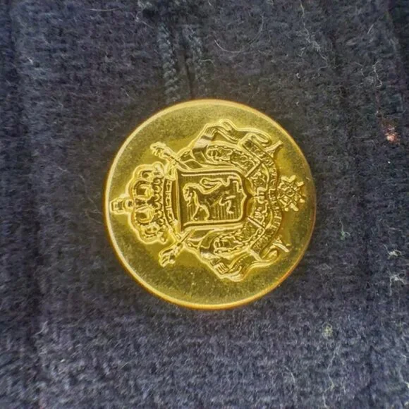 J. Crew Navy Blue Wool Pea Coat.  SZ 2 - Picture 3 of 4